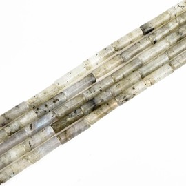 Genuine Labradorite Cylinder 4x13mm 15"/Strand Precious Stone Tube Loose Beads for Jewelry Making