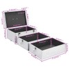SVRCK Elegant Silver Makeup Case for Effortless Organization, Portable with