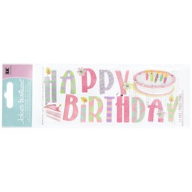 JOLEES Boutique Title Wave Stickers, Happy Birthday