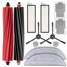(12 Pack) Replacement Parts Compatible with Roborock S8 MaxV Ultra/ S8 Max Ultra Robot Vacuum, Accessories Kit, 2 Roller Brush, 2 Big +2 Small Mop Pads, 2 Dust Bags, 2 HEPA Filters, 2 Side Brushes
