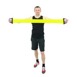Aidapt Resistance Exercise Band with Integral Handles for Improved Grip. Ideal for use during Rehabilitation when building up muscle strength. Multitude of uses and exercises.