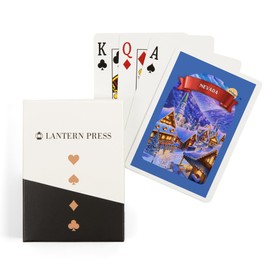 Nevada, Sleepy Winter Village, (52 Playing Cards, Poker Size Card Deck with Jokers)