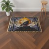 Black Raven Moon Latch Hook Rectangle Rug Kits for Adults