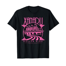 Olivia Newton-John Xanadu Roller Rink Pink Logo T-Shirt