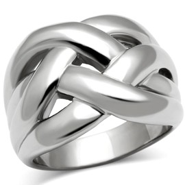 YourJewelleryBox NO STONE CHUNKY DESIGNER RING STAINLESS STEEL 316L NEVER TARNISH TK396 S