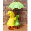 Shudehill Giftware Puddle Duck Mum and Baby with Green Umbrella