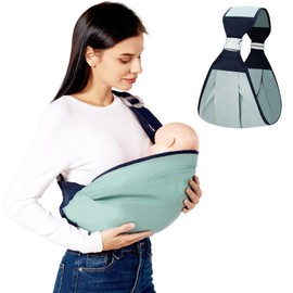 Goorder Adjustable Baby Sling Carriers, Ergonomic Baby Strap One Shoulder Labor-Saving Baby Half Wrapped Sling for 0-36 Months Newborn Infant & Toddler - Up to 20KG