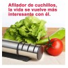 Afilador De Cuchillos De Cocina De Acero Inoxidable De Tres
