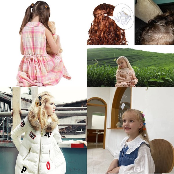 Paquete de 100 mini pinzas de plástico para el pelo,