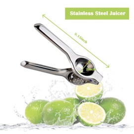 SURVART Hand Lemon Squeezer Stainless Steel – Manual Citrus Juicer Handheld, Juice Press for Lemons, Limes, and Small Fruits
