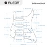 FLEOR 11 Hole Guitar Pickguard SSH and Tremolo Cavity Backplate