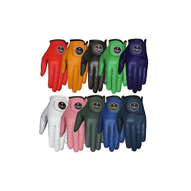 Ever-Bright Men's Golf Gloves OptiColor Premium Leather Golf Glove (Royal