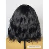 Peluca Ondulada Negra Corta Natural De 14 Pulgadas &wyh