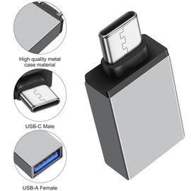 XMSJSIY USB Datenblocker USB Typ C zu Typ A Adapter Datenblockierung Ladesicherheit - Schutz vor Juice Jacking - Datenschutzadapter für Smartphones Tablets Laptops - 2PCS