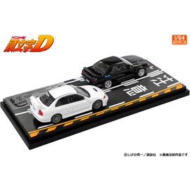 Inter-Allied MODELER'S 1/64 Initial D Set Vol. 18 Tsuyoshi Nakazato Skyline GT-R (BNR32) & Seiji Iwaki Lancer Evolution IV Complete Product