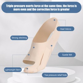 Matsizen 4 Artikel Hallux Valgus Korrektur,Größe M Hallux Valgus Bandage,Verstellbares Design,Bequem und Atmungsaktiv,Korrigiert Effektiv Die Zehen,Vermeidet Reibung und Schmerzen(Hautfarbe)