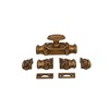 STALLION HARDWARE Antique Brass Cremone Bolt Set - Solid Brass