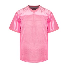 MESOSPERO Men's Football Jersey Blank Football Practice Jersey for Athletic Training and Daily Leisure (Pink, XS)