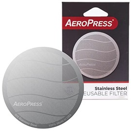 AeroPress Stainless Steel Reusable Filter - Metal Coffee Filter for AeroPress Original & AeroPress Go Coffee Makers, 1 Pack, 1 Filter, Gray