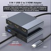 USB C to 3 HDMI Adapter with PD 100W/USB3.0, 4K@60Hz