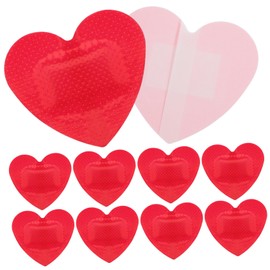 FOMIYES 5sets Tough Plasters for Injuries Non Stick Dressing Pads Heart Shaped Hemostatic Patches Portable 25pcs*5