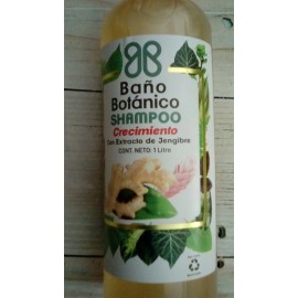 Baño Botanico Shampoo Crecimiento Con Extracto de Jengibre 1 Litro - Ginger - Hair Growth