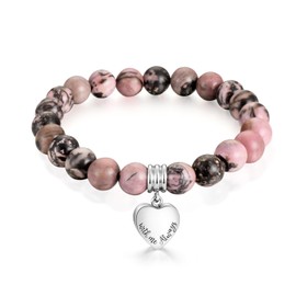 XIUDA Heart Cremation Memorial Urn Bracelet 316L Stainless Steel Keepsake Jewelry Urn Bracelet for Ashes for Women-With Me Always