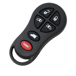 BROVACS Replacement Key Shell Compatible with CHRYSLER DODGE Keyless Entry Remote Key Case Fob 6 Buttons 5 BTN + Panic PG754C