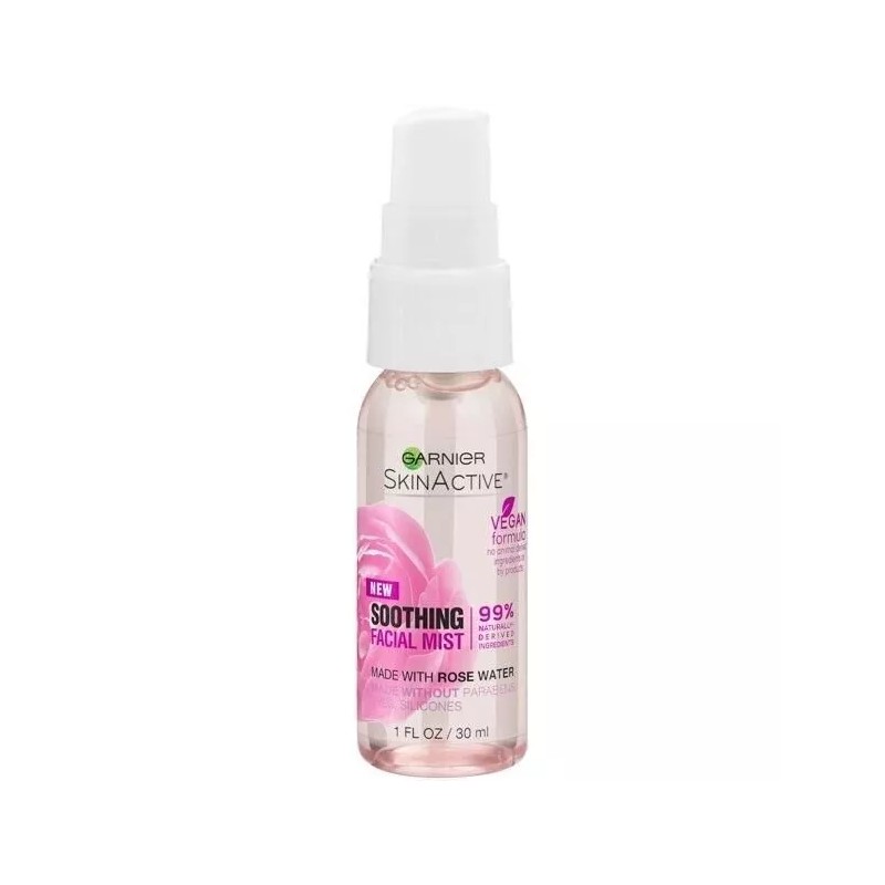 Garnier SkinActive Facial Mist Spray with Rose Water, 1oz. Travel