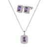 LuckyLy Set de Joyería para Mujer, Collar y Aretes Zirconias,