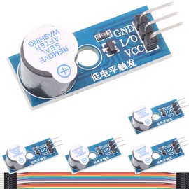 DAOKAI 5pcs Beep Sound Alarm Sensor Module Active Buzzer DC 3.3V-5V Low Level Trigger Alarm Drive Sound Module Timer for Electronic Toy Alarm Device