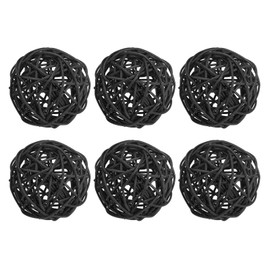 PATIKIL 3 Inch Wicker Rattan Balls, 6 Pcs Decorative Balls for Centerpiece Bowls Wedding Party Home Decor DIY Craft, Withered Tree
