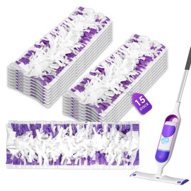(15 Pack) PowerMop Replacement Power Mop Pads for Swiffer PowerMop, Disposable PowerMop Mopping Pad Refills Compatible with Swiffer PowerMop, Multi-Surface Mop Pad Refills for Floor Cleaning