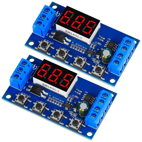 Ransanx 2pcs 3.3V-15V DC Motor Controller 50W Forward and Reverse