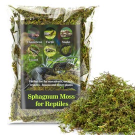 Sukh Sphagnum Moss for Reptiles -Terrarium Moss for Reptiles Peat Moss for Reptiles Habitat Bedding Moss for Snakes Turtle Frog Gecko and Other Reptiles Substrate (6.3, Ounces)