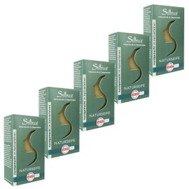 Skineco Natural Soap | 5 x Sustainable Goat Milk Soap with Green Mineral Earth | Piece Soap Against Blemished Combination Skin | Body Soap | Handmade Natural Cosmetics | Face Cleansing | Clear S