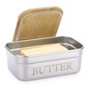 BSTKEY Butter Dish with Lid for Countertop, Stainless Steel Butter