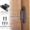6 Pack Black Cabinet Hinges,1/2 Inch Overlay Face Mount Hinges
