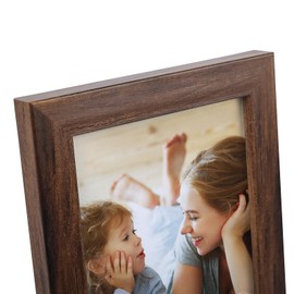 EYMPEU 8x10 Rustic Brown Walnut Wood Color Frames Set of 12, Modern Simple Frame, Stylish Wall Mount or Tabletop Display