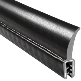 Trim-Lok DD1201-25 EPDM Dual Durometer Rubber/Metal Carrier Flap Seal, Fits Edge 0.050" - 0.090", 0.925" Flap Length
