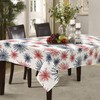 Red White Blue Celebration Fireworks Easy-Care Fabric Tablecloth (60"x84", White)