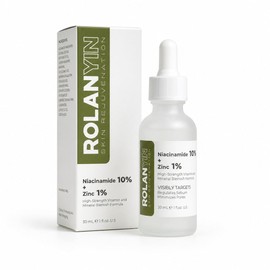 ROLANYIN Sérum Facial Con Niacinamida Al 10% Y Zinc Al 1% Para El Control De La Grasa Y La Minimización De Poros. Tratamiento Para Imperfecciones. Fórmula Hidratante, Calmante, Antiedad Y Nutritiva. C