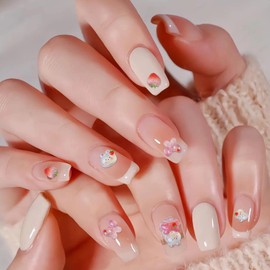 Nail Jewels, 100X Nail Bunny Strawberry Bow Charm, Manicure Art Craft Supplies for Holiday Daily Commuting Themed Event Styling