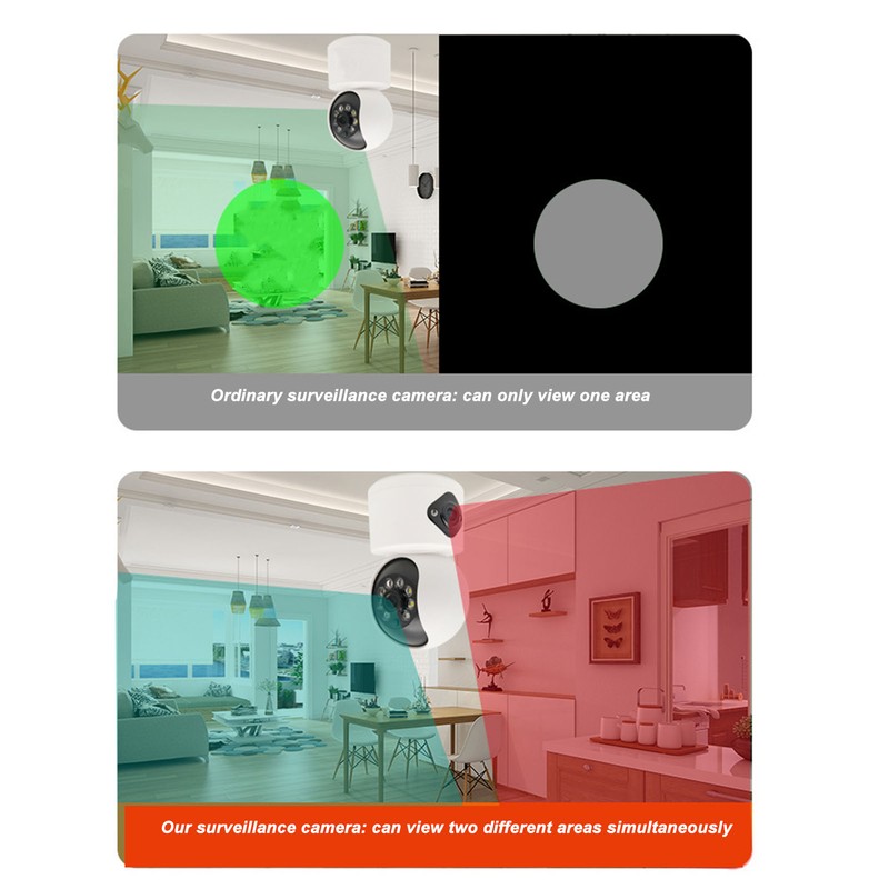 Dual Lens Security Camera 4MP HD WiFi AP Hotspot Surveillance