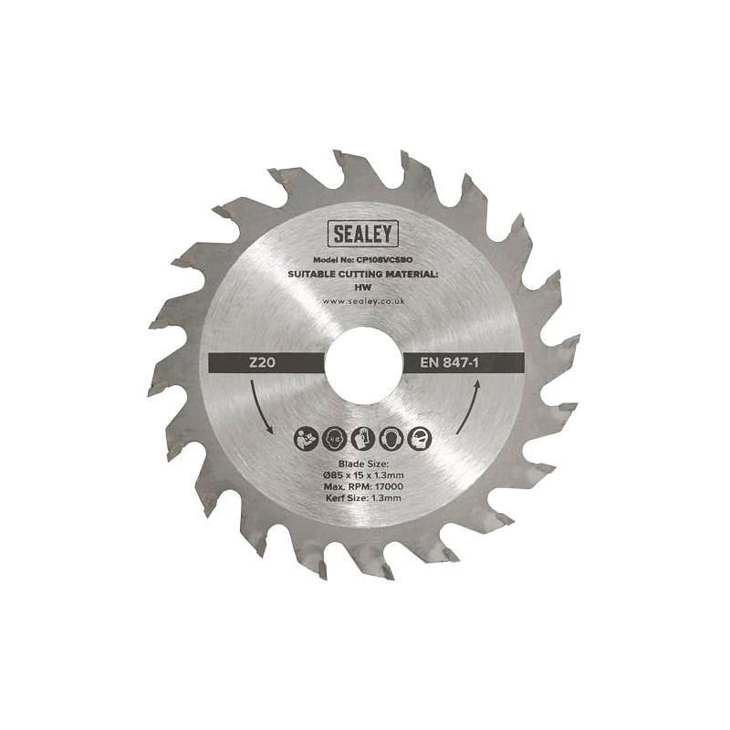 Sealey 20tpu Circular Saw Blade Ø85 x 15 x 1.3mm