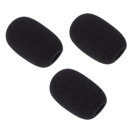 SUPVOX 5pcs Sponge Microphone Protectors Breathable Windscreens for Gooseneck Microphones for Conference Rooms Interviews Black Microphone