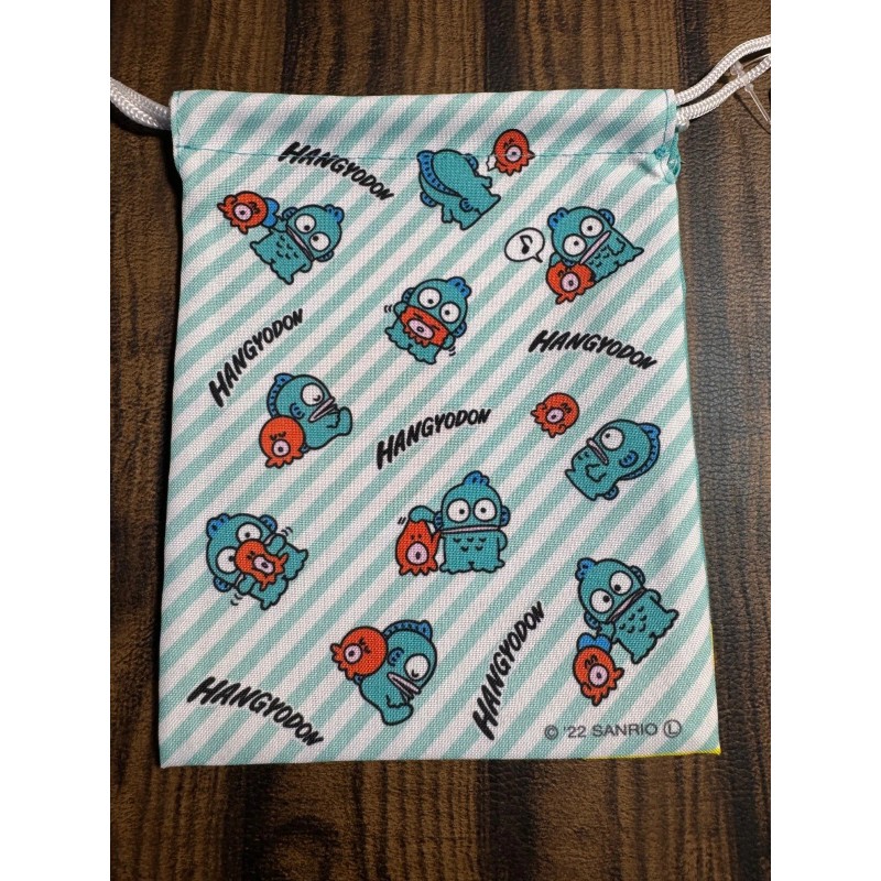 Sanrio x Daiso Hangyodon Drawstring Mini Tote Bag