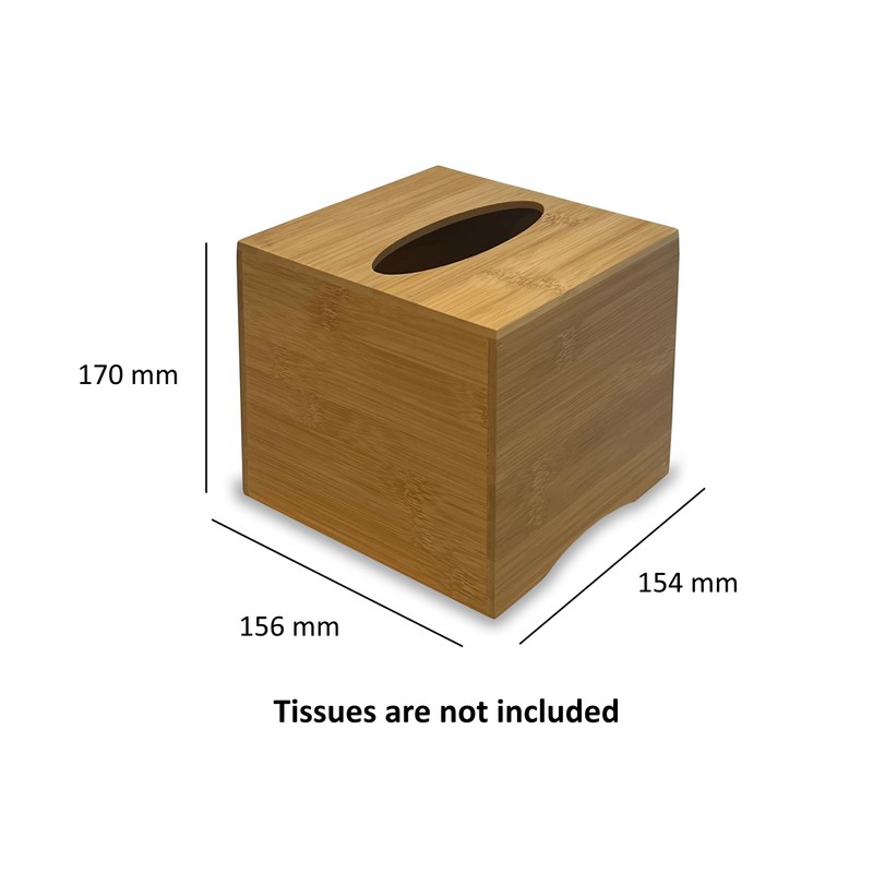 OSCO Bamboo Square Tissue Box | Tissue Holder | Napkin