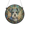 Image Industry Schnauzer Stained Glass Effect Suncatcher - Garden Gift