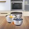 Oggi Stainless Steel 3-Piece Bowl Set with Lids, (7287.0)